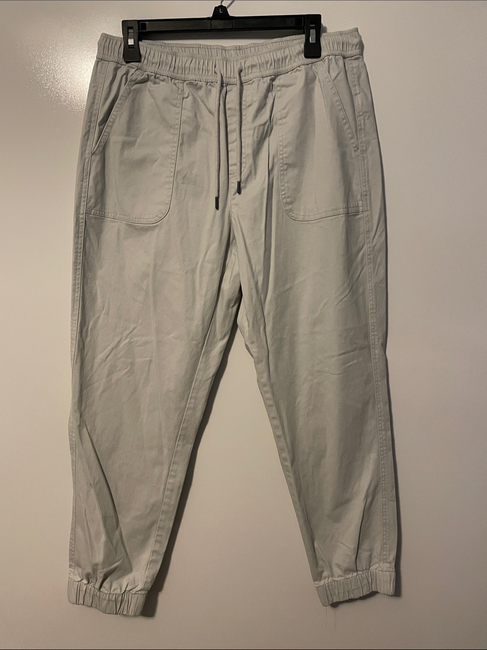 A&C California Women’s Large L Lightweight Cargo Jogger Pants Utility Beige